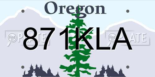 871KLA Oregon License Plate