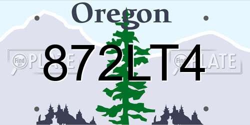 872LT4 Oregon License Plate