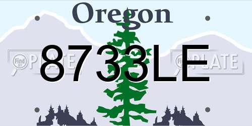 8733LE Oregon License Plate