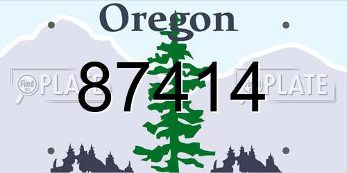 87414 Oregon License Plate