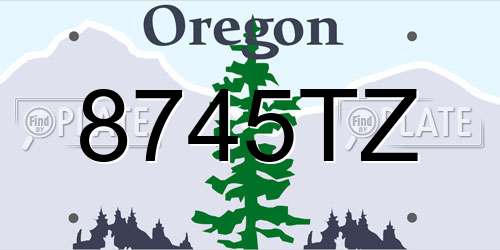 8745TZ Oregon License Plate