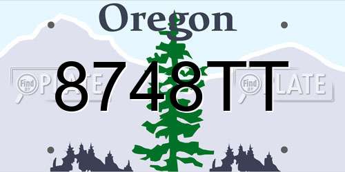 8748TT Oregon License Plate
