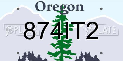 874IT2 Oregon License Plate