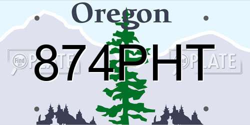874PHT Oregon License Plate