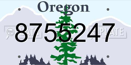 8755247 Oregon License Plate