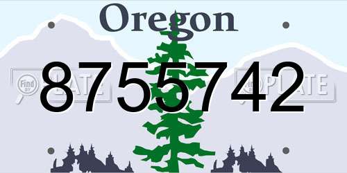 8755742 Oregon License Plate