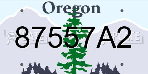 87557A2 Oregon License Plate