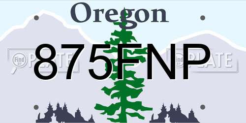 875FNP Oregon License Plate