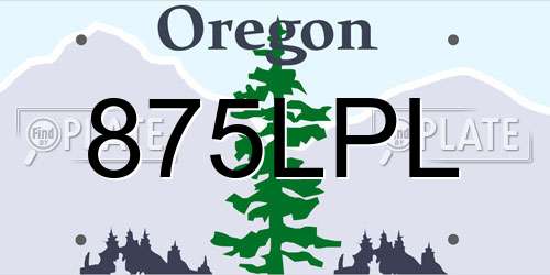 875LPL Oregon License Plate