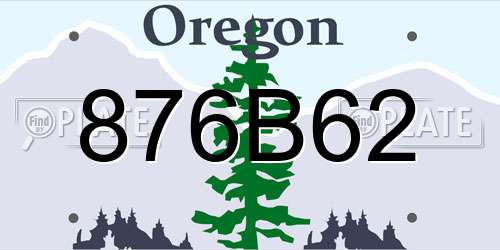 876B62 Oregon License Plate