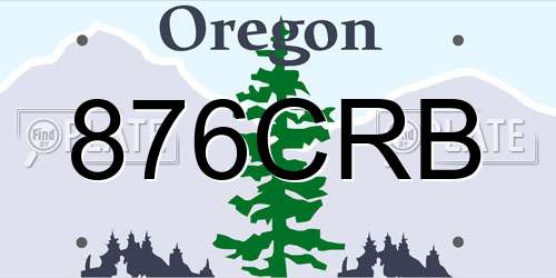 876CRB Oregon License Plate