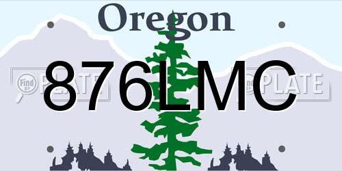 876LMC Oregon License Plate
