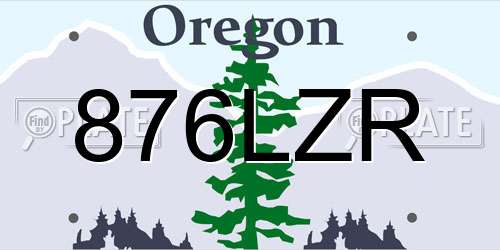 876LZR Oregon License Plate