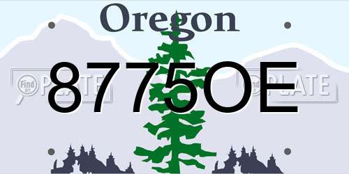8775OE Oregon License Plate