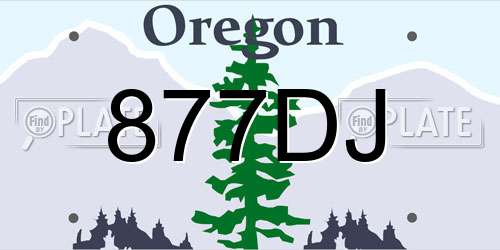 877DJ Oregon License Plate