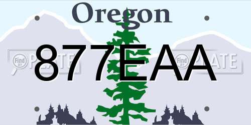 877EAA Oregon License Plate