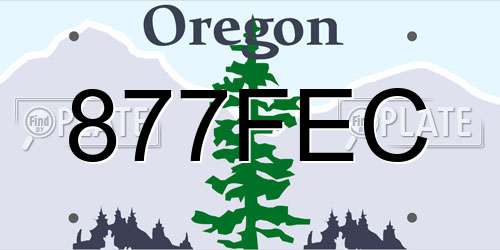 877FEC Oregon License Plate