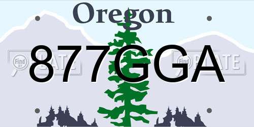 877GGA Oregon License Plate