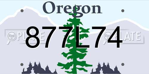 877L74 Oregon License Plate