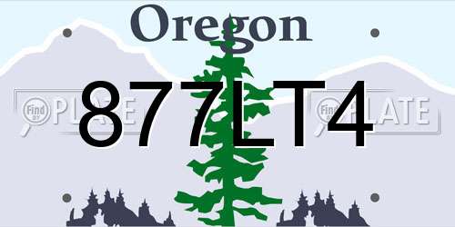 877LT4 Oregon License Plate