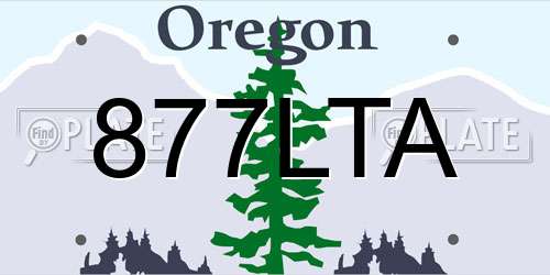877LTA Oregon License Plate