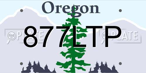 877LTP Oregon License Plate