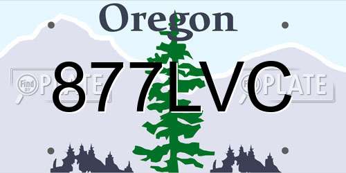 877LVC Oregon License Plate