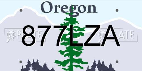 877LZA Oregon License Plate