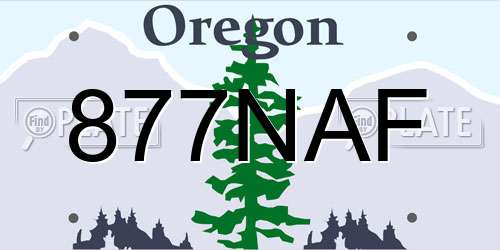 877NAF Oregon License Plate