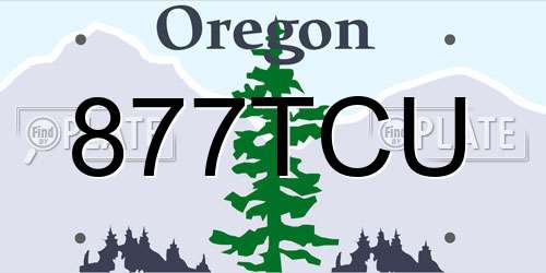 877TCU Oregon License Plate