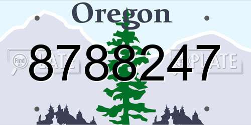 8788247 Oregon License Plate