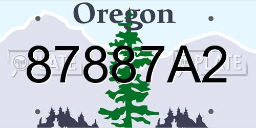 87887A2 Oregon License Plate