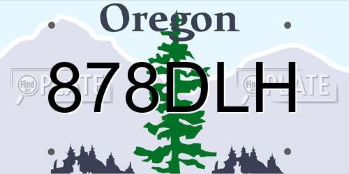 878DLH Oregon License Plate