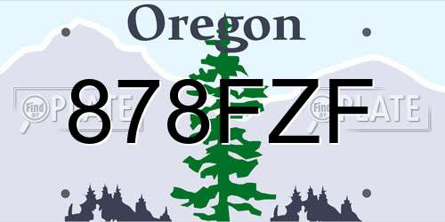 878FZF Oregon License Plate