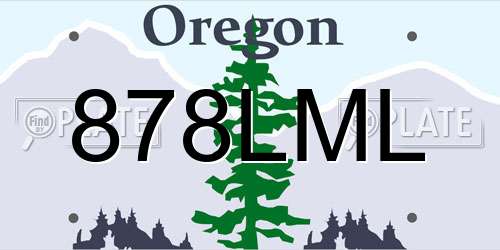 878LML Oregon License Plate