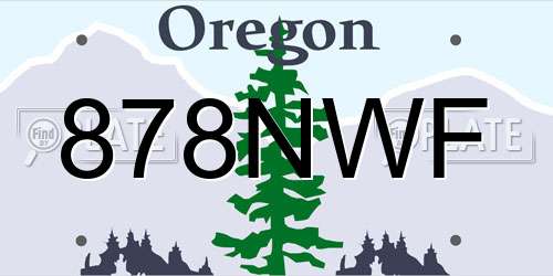 878NWF Oregon License Plate