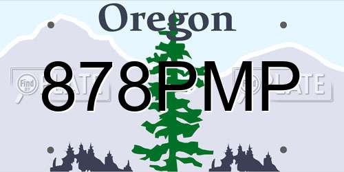 878PMP Oregon License Plate