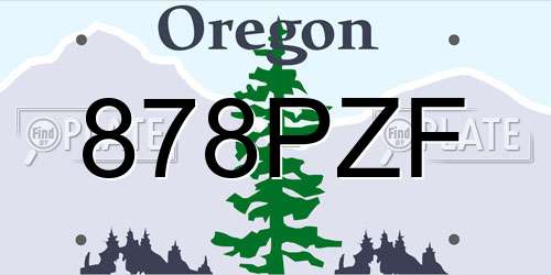 878PZF Oregon License Plate