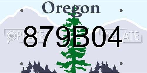879B04 Oregon License Plate