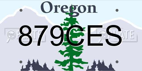 879CES Oregon License Plate