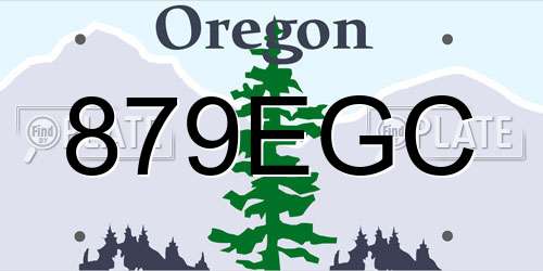 879EGC Oregon License Plate