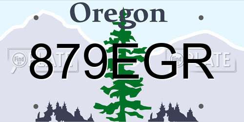 879EGR Oregon License Plate
