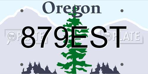 879EST Oregon License Plate