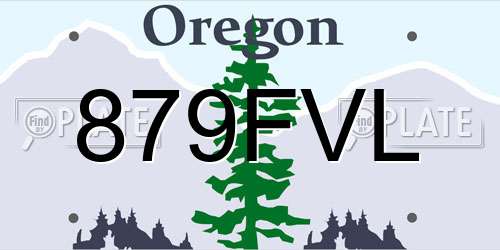 879FVL Oregon License Plate