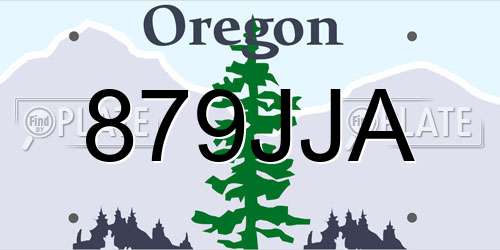 879JJA Oregon License Plate