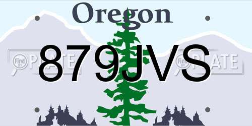 879JVS Oregon License Plate