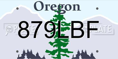 879LBF Oregon License Plate