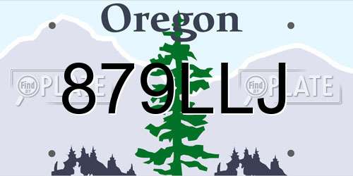 879LLJ Oregon License Plate