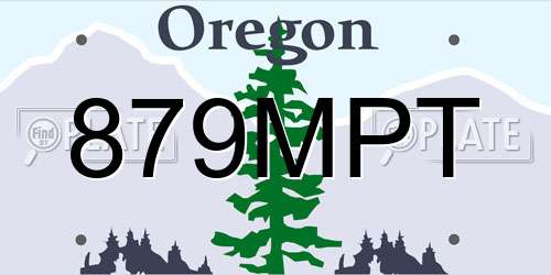 879MPT Oregon License Plate