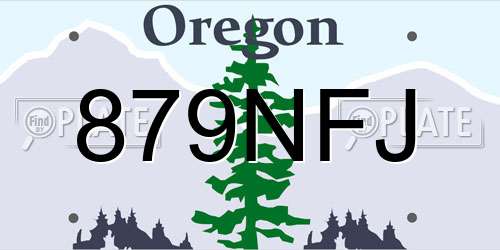 879NFJ Oregon License Plate